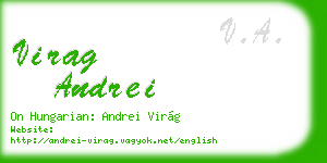 virag andrei business card